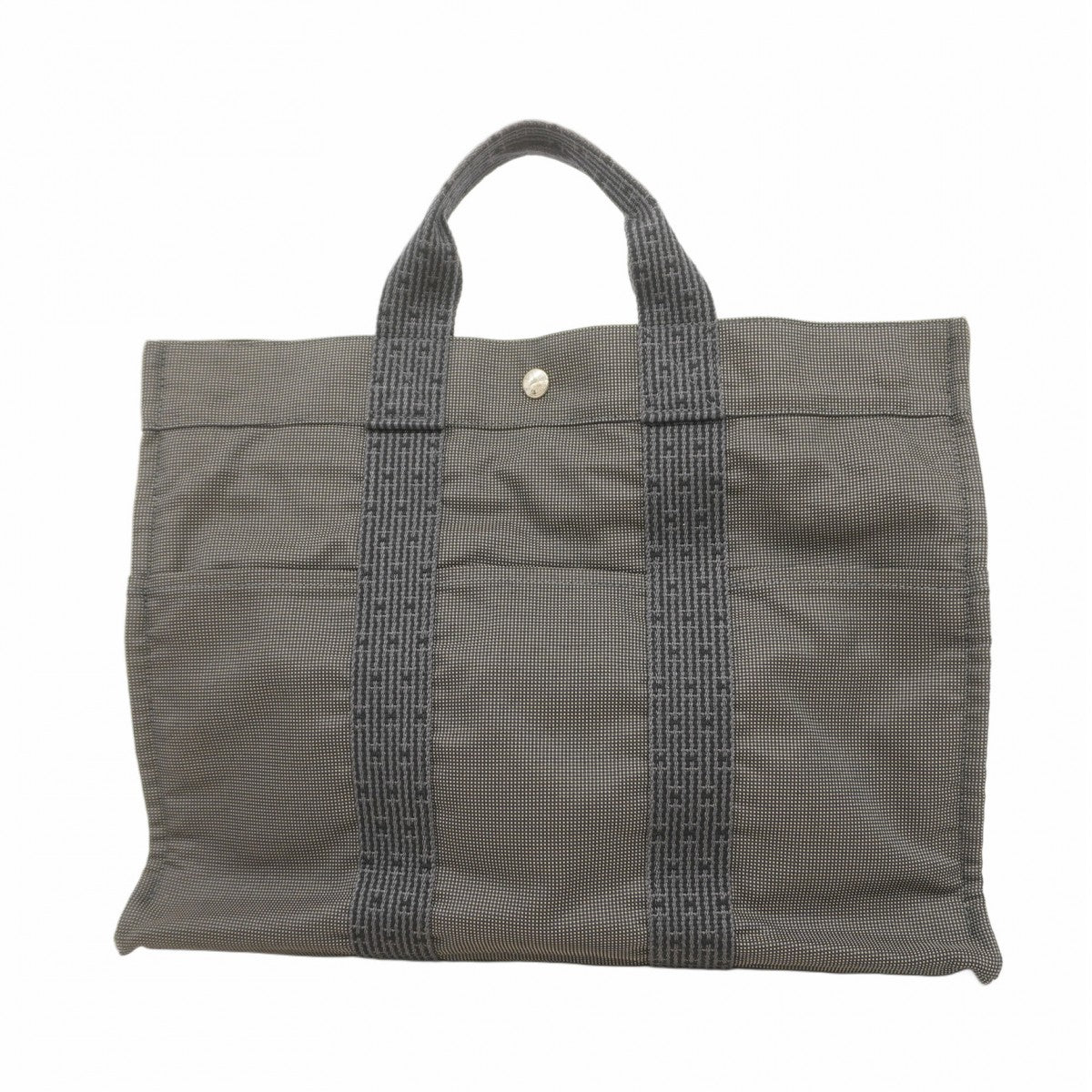 6ac2192-k】エルメス トートバッグ エールラインMM キャンバス グレー