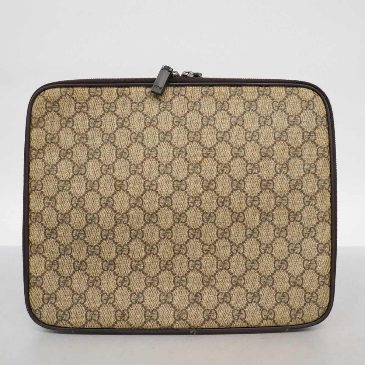 【6ae5152-k】グッチ クラッチバッグ GGスプリーム インターロッキングG 196264 PVC ブラウン シルバー金具【中古】メンズ レディース ユニセックス