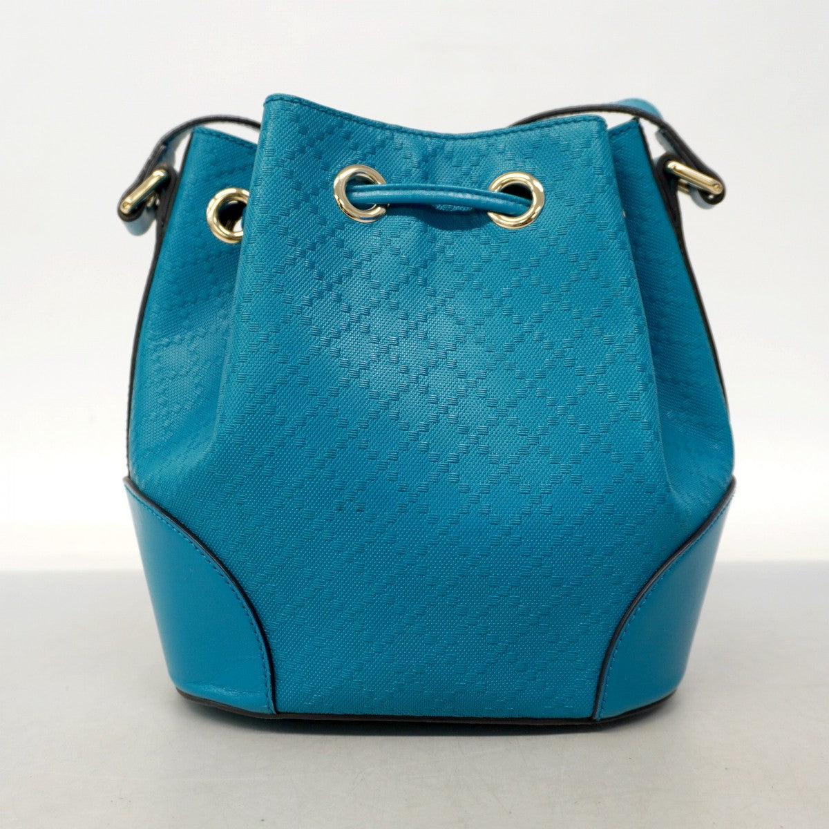 【6ae5181-k】グッチ ショルダーバッグ ディアマンテ 354229 レザー ブルー シャンパンゴールド金具【中古】レディース