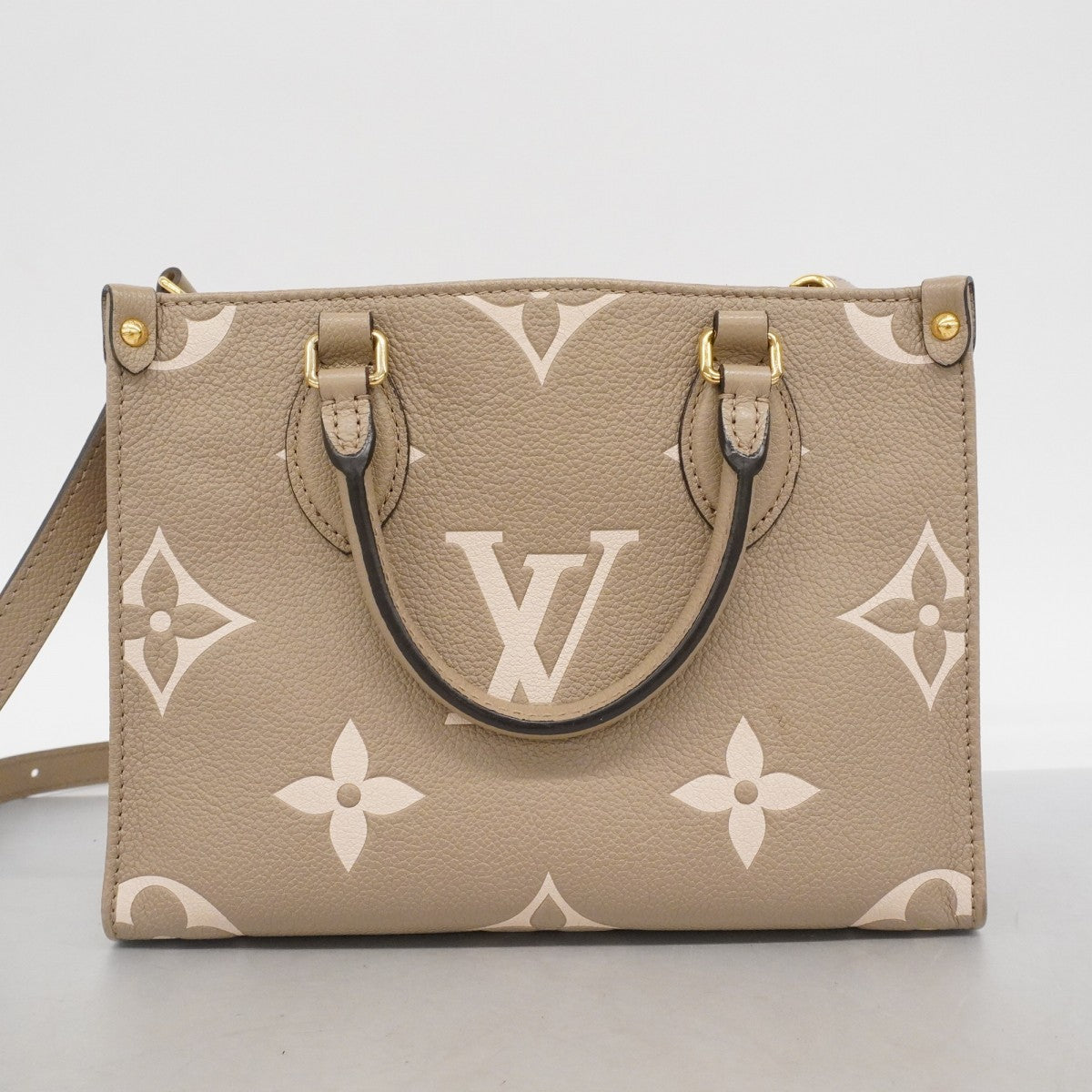 ★在庫処分★最終価格★SALE【6bb2164】ルイヴィトン ハンドバッグ モノグラム・アンプラント バイカラー オンザゴーPM M45779 トゥルトレール/クレーム 2wayバッグ【中古】レディース