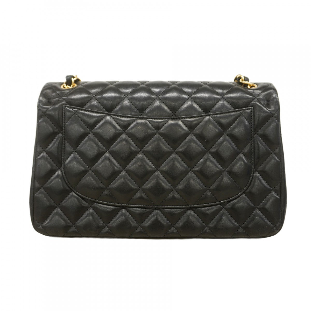 ★在庫処分★最終価格★SALE【6bb2358】シャネル ショルダーバッグ デカマトラッセ Wフラップ Wチェーン ラムスキン ブラック ゴールド金具【中古】レディース