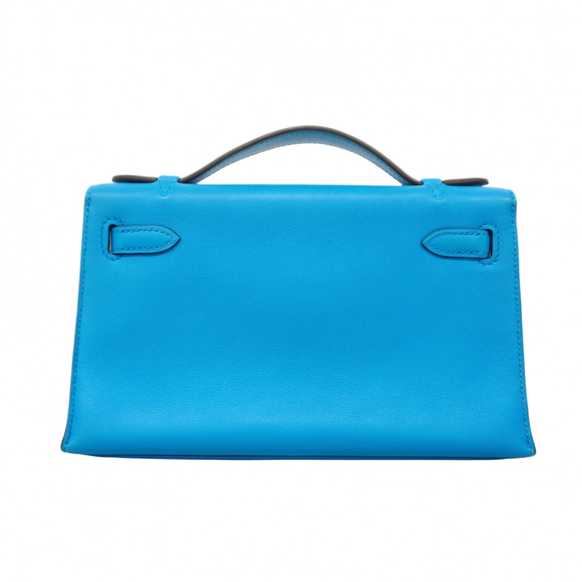 【6bb2891】エルメス ハンドバッグ ポシェットケリー スイフト ブルーザンジバル ゴールド金具 X刻印【中古】レディース