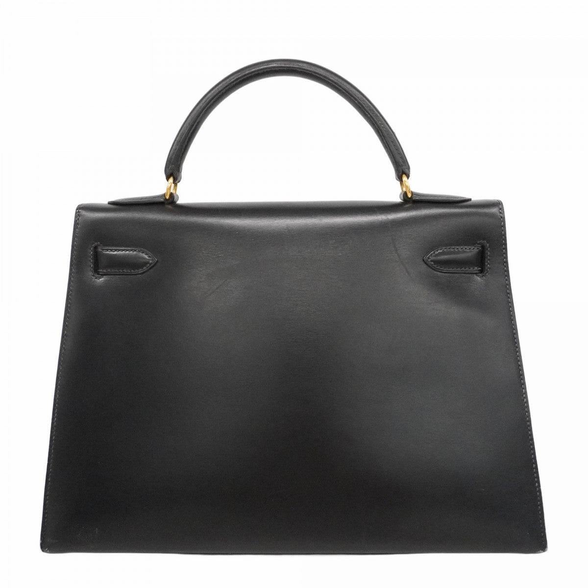 ★最終価格★SALE【6bc3281】エルメス ハンドバッグ ケリー32 ボックスカーフ ブラック ゴールド金具 〇W刻印【中古】レディース