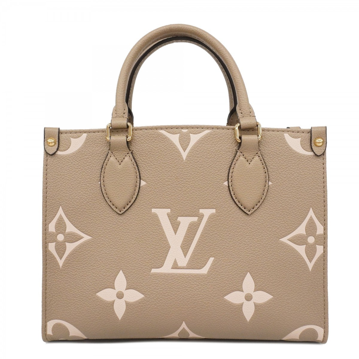 ★最終価格★SALE【6bc3320】ルイヴィトン ハンドバッグ モノグラム・アンプラント バイカラー オンザゴーPM M45779 トゥルトレール/クレーム 2wayバッグ【中古】レディース