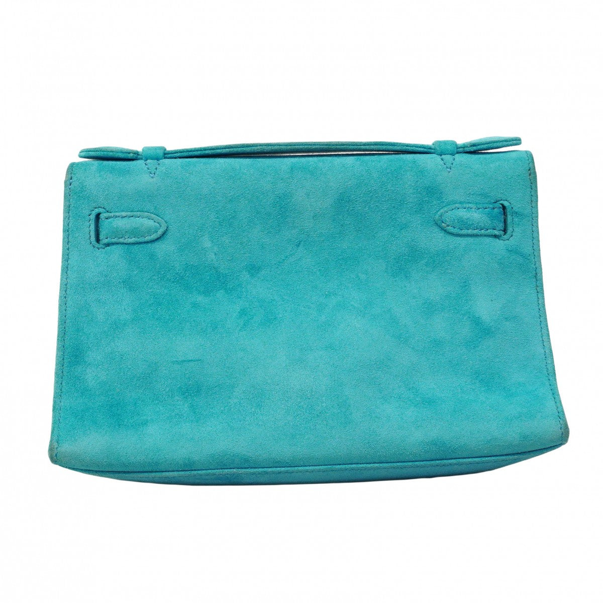 ★最終価格★SALE【6bc3553】エルメス ハンドバッグ ポシェットケリー ドブリス ブルーアトール シルバー金具 □J刻印【中古】レディース