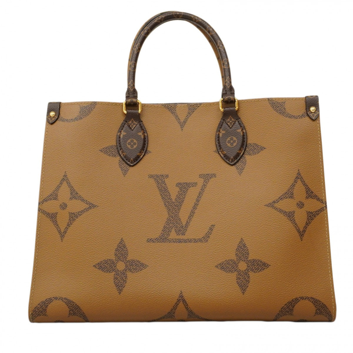 【6ca0373】ルイヴィトン トートバッグ モノグラム・ジャイアント/リバース オンザゴーMM M45321 ブラウン 2wayバッグ【中古】レディース