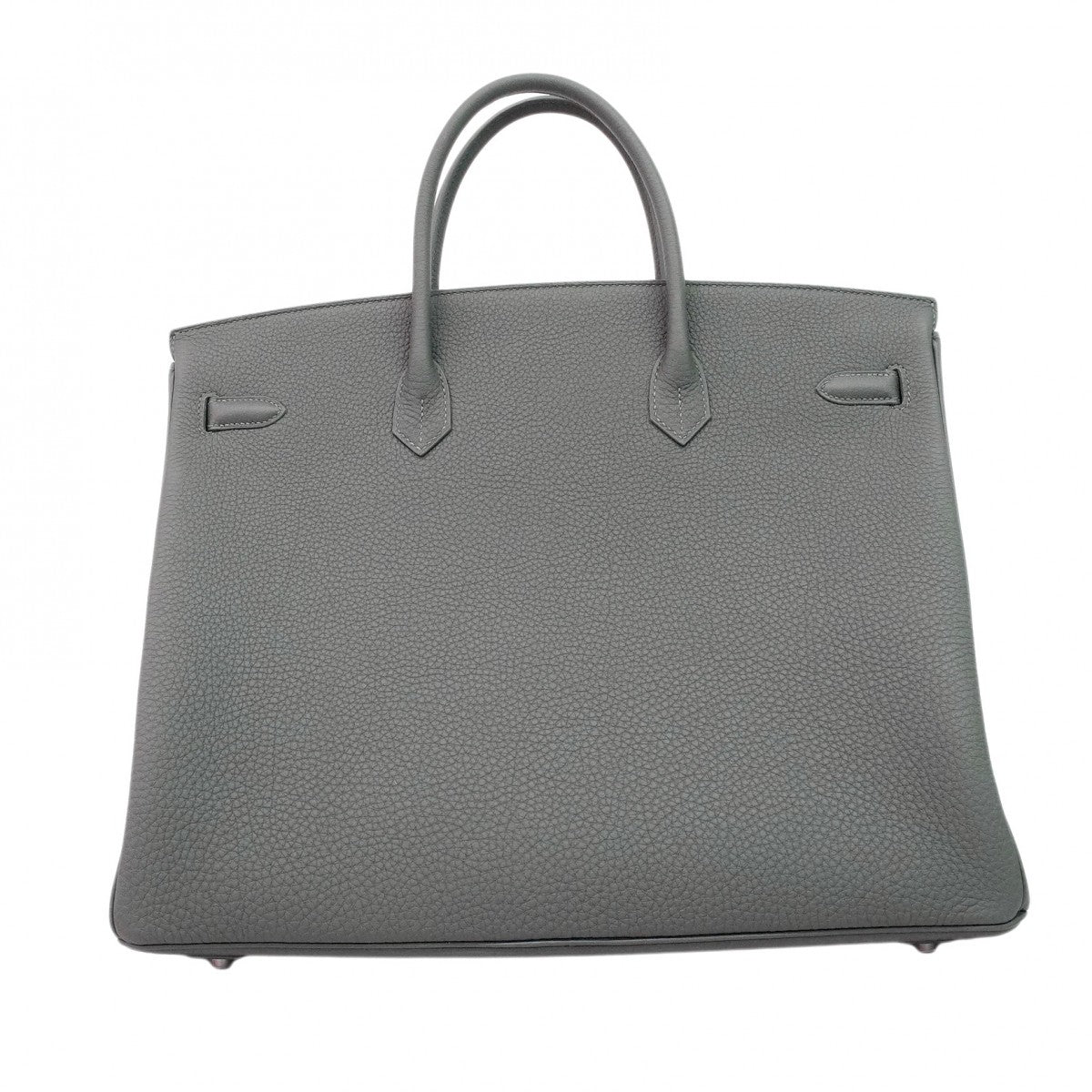 【6ca0446-g】エルメス ハンドバッグ バーキン40 トゴ グリメイヤー シルバー金具 K刻印【中古】メンズ