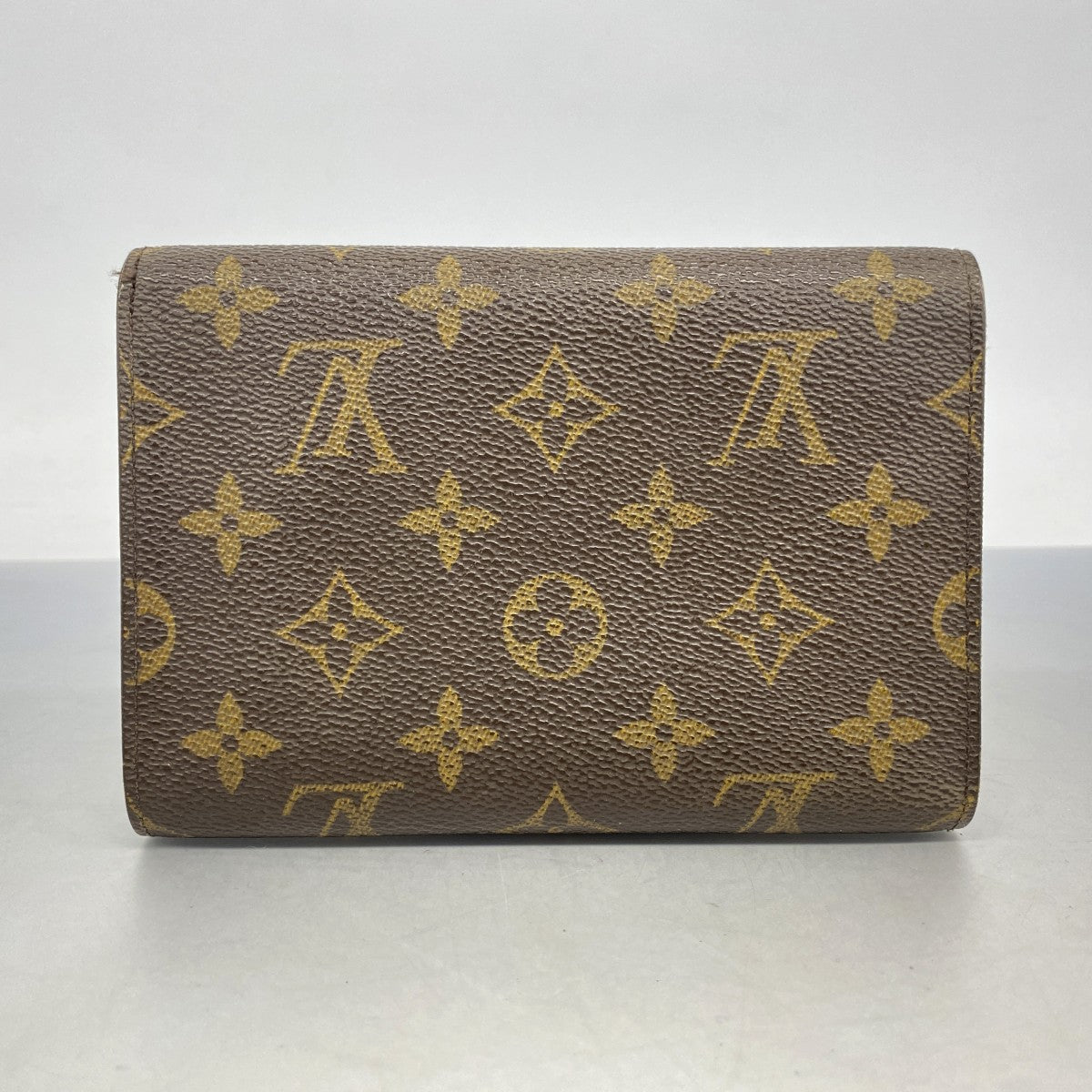 【6cb1421-k】ルイヴィトン 三つ折り財布 モノグラム ポルトトレゾールエテュイパピエ M61202 ブラウン【中古】メンズ レディース ユニセックス