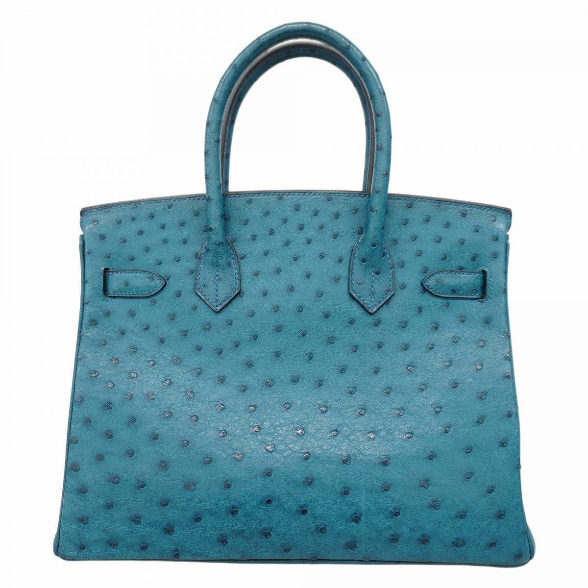 【6cb1730-g】エルメス ハンドバッグ バーキン30 オーストリッチ コバルト □R刻印【中古】レディース