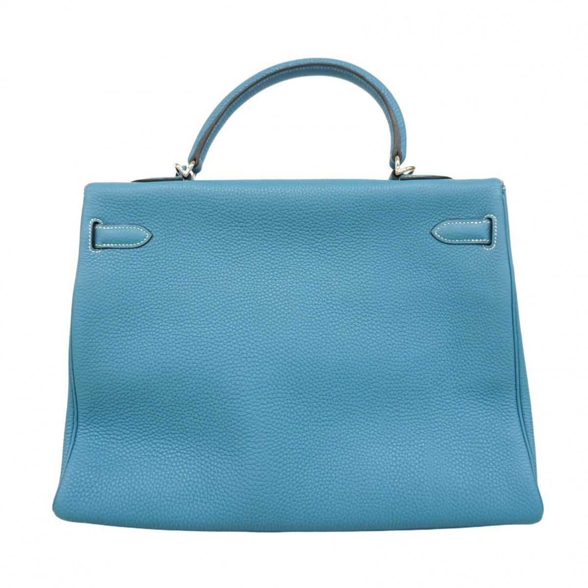【6cb1850】エルメス ハンドバッグ ケリー35 トゴ ブルージーン シルバー金具 □I刻印 2wayバッグ【中古】レディース