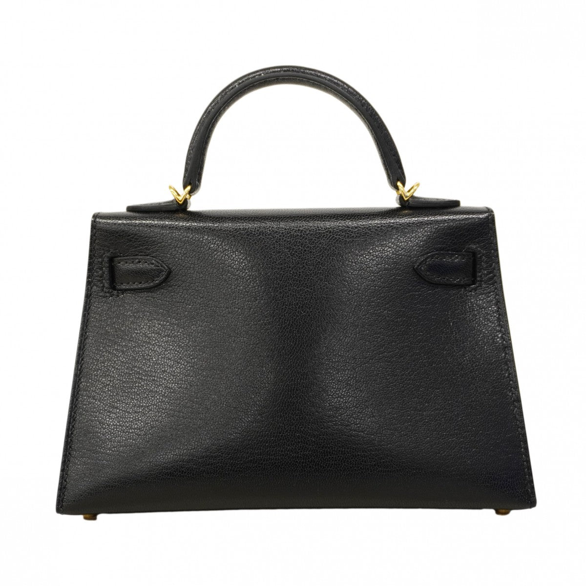 【6cb2381-g】エルメス ハンドバッグ ミニケリー2 シェーブル ブラック ゴールド金具 K刻印 2wayバッグ【中古】レディース