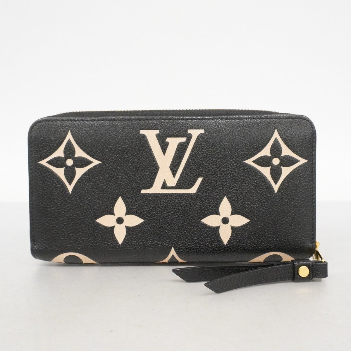 ★在庫処分★最終価格【6cc2973-k】ルイヴィトン 長財布 モノグラム・アンプラント バイカラー ジッピーウォレット M80481 ベージュ ノワール【中古】レディース