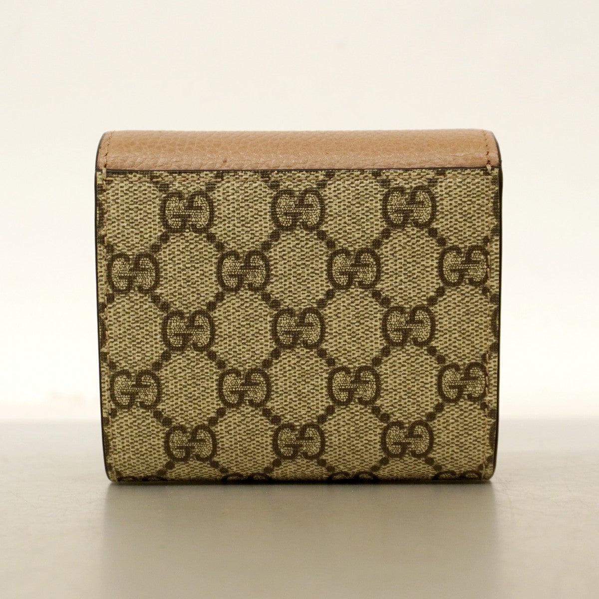 【6cc3842-k】グッチ 財布 GGマーモント/GGスプリーム 598587 レザー PVC ブラウン ゴールド金具【中古】