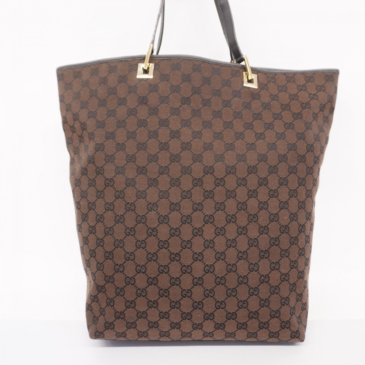 【6cd5118-k】グッチ トートバッグ GGキャンバス 002 1099 キャンバス ブラウン ブラック シャンパンゴールド金具【中古】レディース