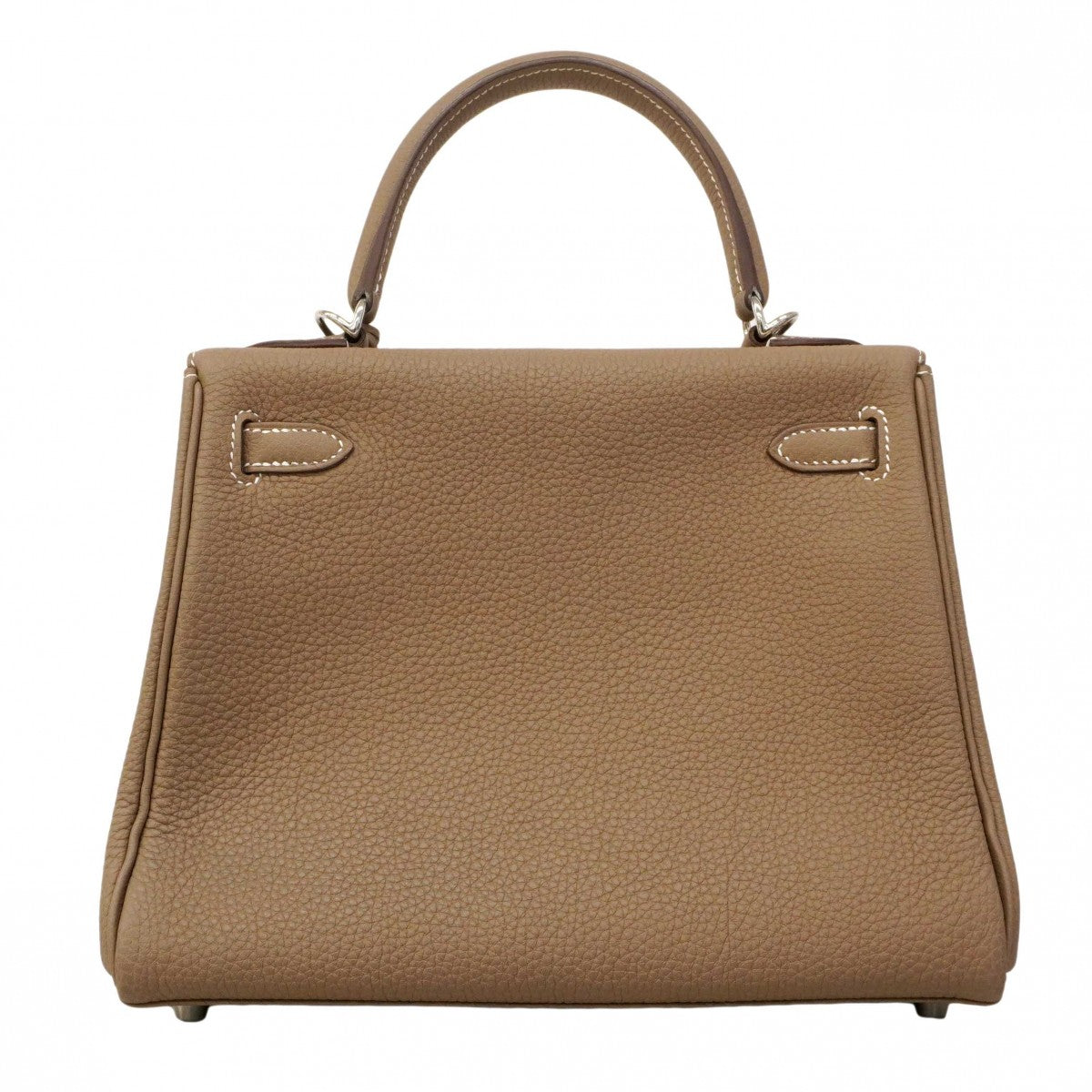【6de6052-g】エルメス ハンドバッグ ケリー25 トゴ エトゥープ シルバー金具 U刻印 2wayバッグ【中古】レディース