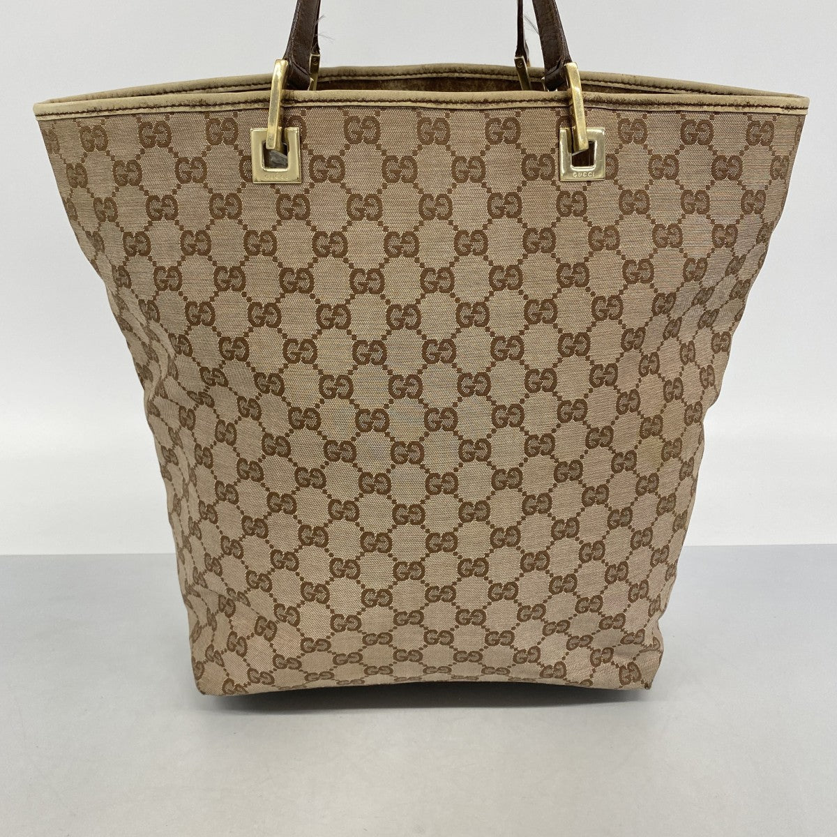 【6de6431-k】グッチ トートバッグ 002 1098 キャンバス ピンクベージュ シャンパンゴールド金具【中古】レディース