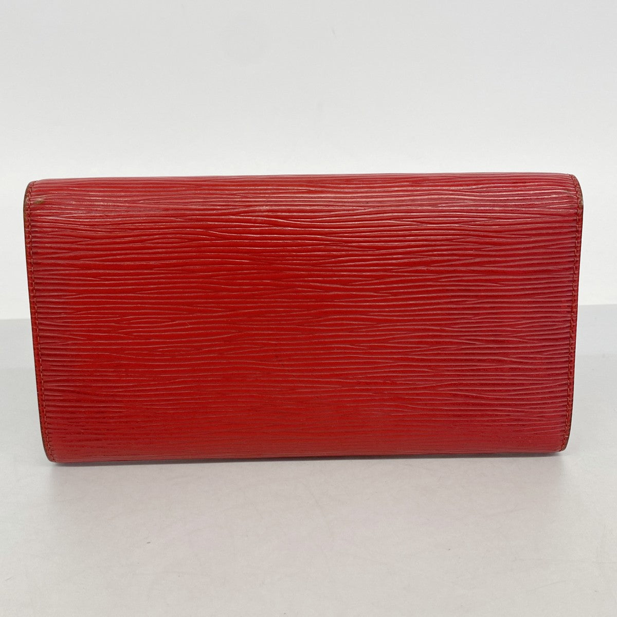【6ec2557】ルイヴィトン 長財布 エピ ポシェットポルトモネクレディ M63577 カスティリアンレッド【中古】レディース