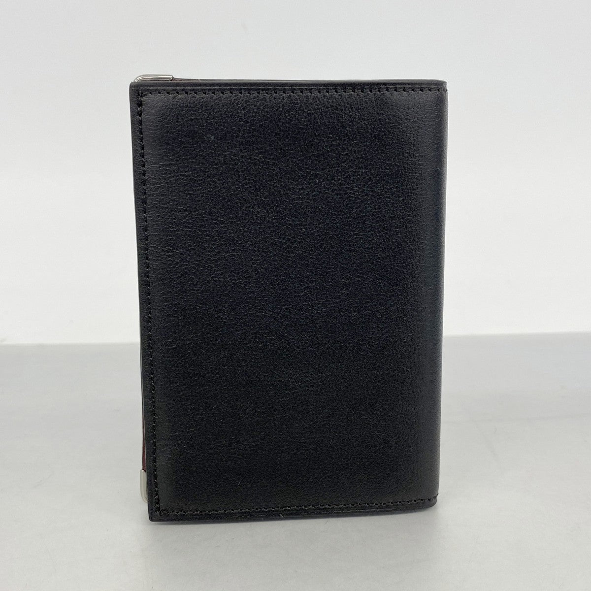 【6ec2786】カルティエ カードケース マスト レザー ブラック シルバー金具【中古】メンズ
