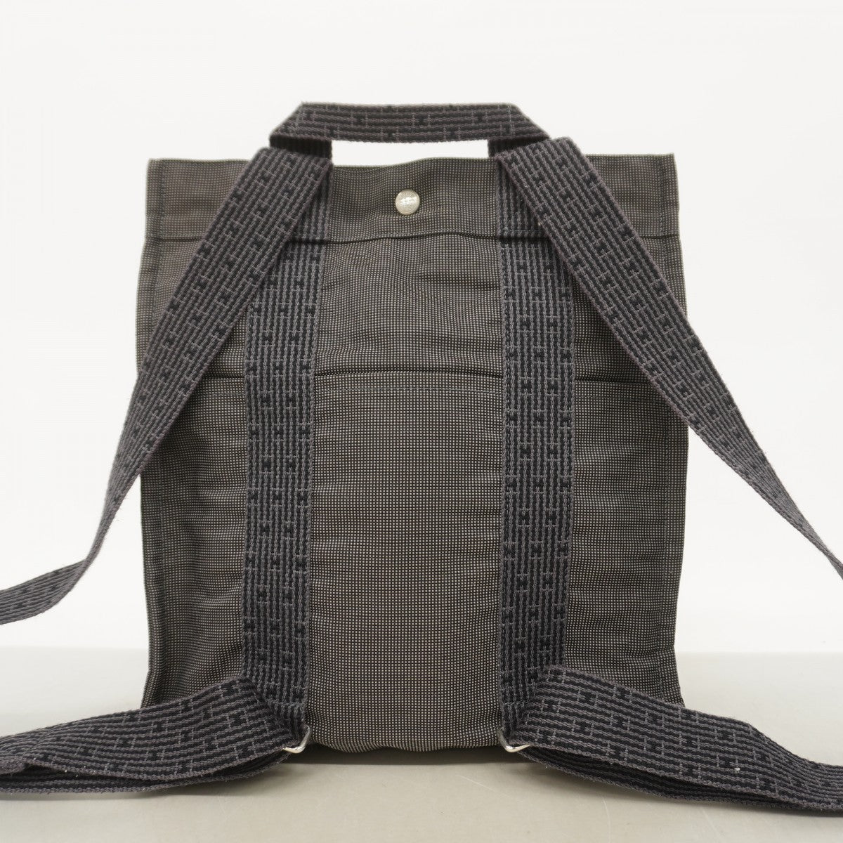 【6ed3751】エルメス リュック・デイパック エールライン アドMM キャンバス グレー シルバー金具【中古】レディース