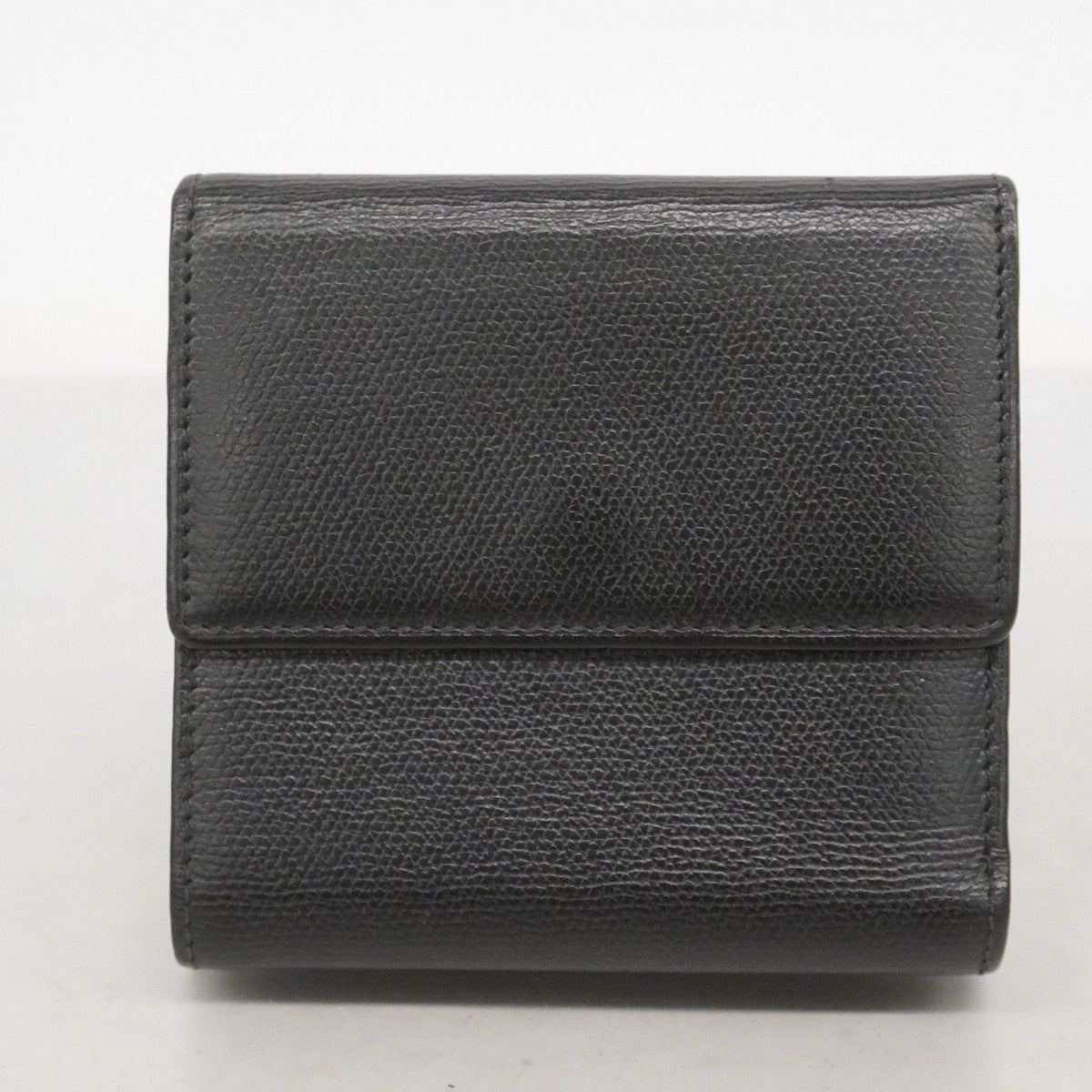 【6ed4777】シャネル 三つ折り財布 ココボタン レザー ブラック シャンパンゴールド金具【中古】レディース