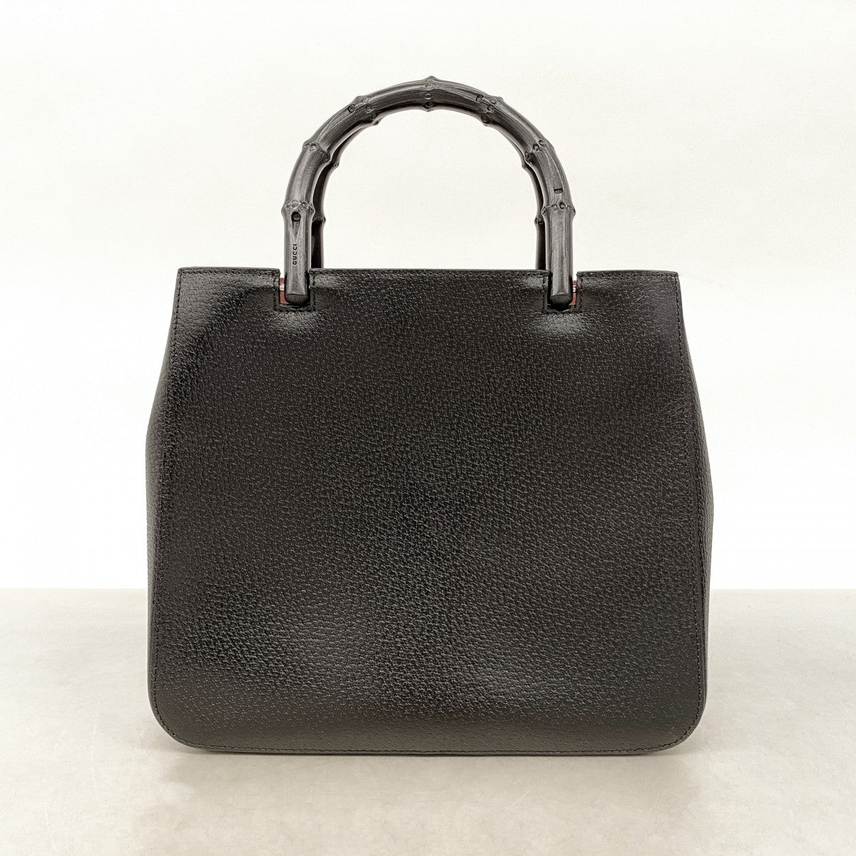 【6ee6550-k】グッチ ハンドバッグ バンブー 002 1061 レザー ブラック シルバー金具【中古】レディース