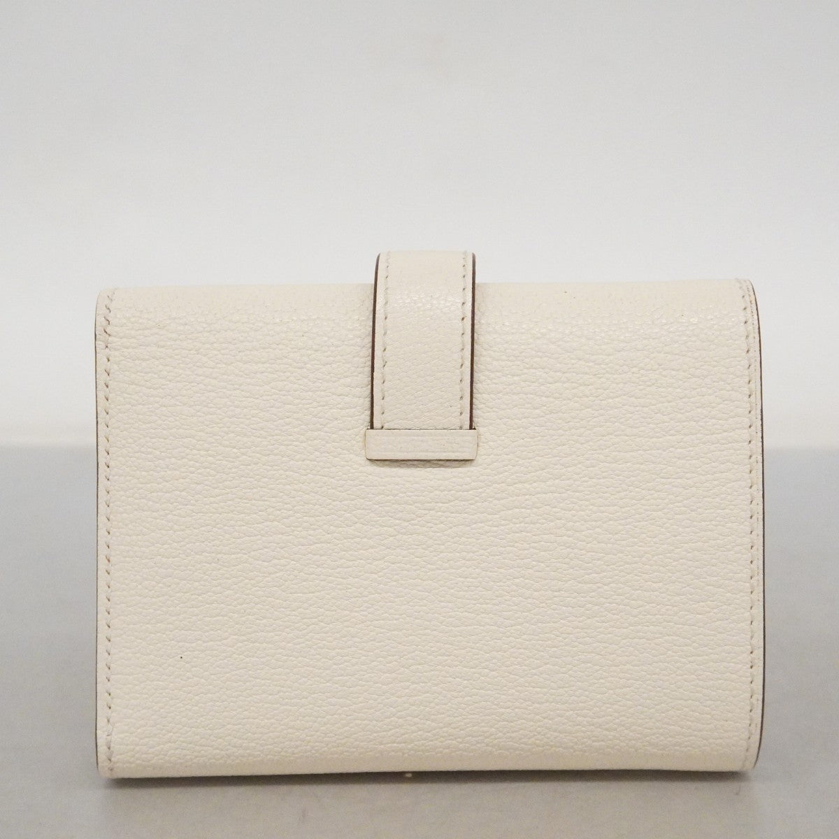 【6fa0171】エルメス 三つ折り財布 ベアンコンビネ シェブルミゾル マッシュルーム ゴールド金具 U刻印【中古】レディース