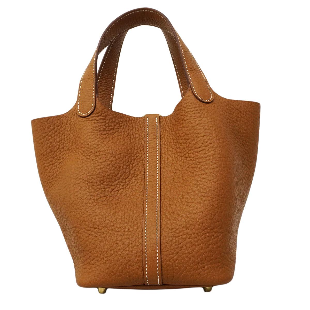 【6fa0202】エルメス ハンドバッグ ピコタンロックPM トリヨンクレマンス ゴールド ゴールド金具 K刻印【中古】レディース