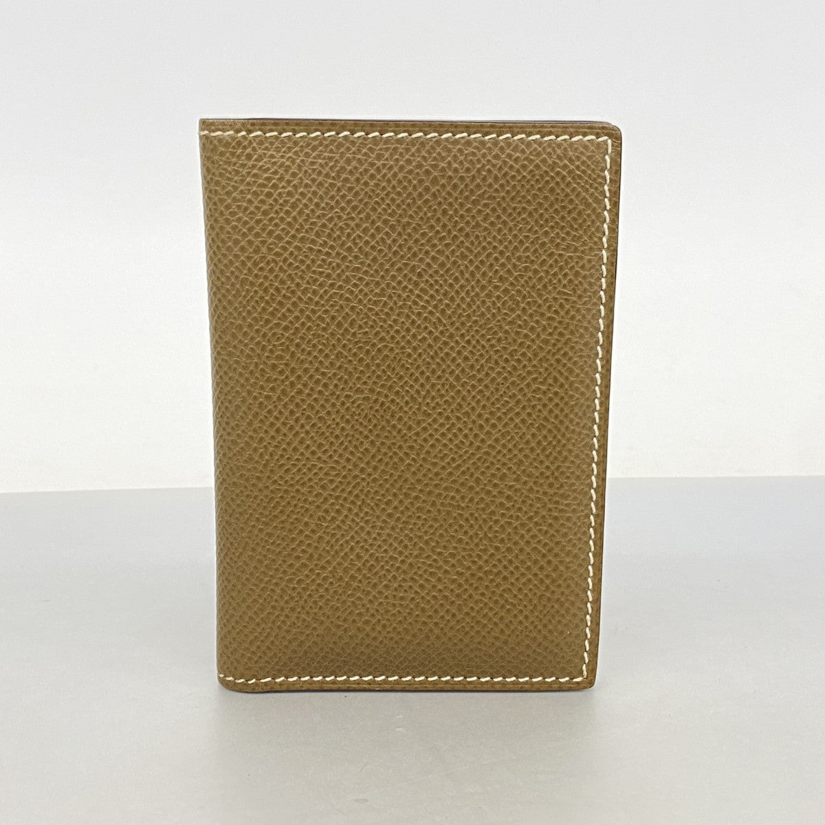 【6fa0256】エルメス カードケース MC2 ヴォーエプソン エトゥープ Y刻印【中古】レディース