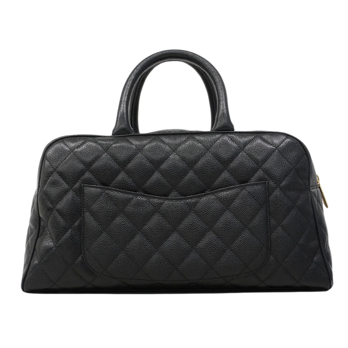 【6fa0401-k】シャネル ハンドバッグ マトラッセ キャビアスキン ブラック ゴールド金具【中古】レディース