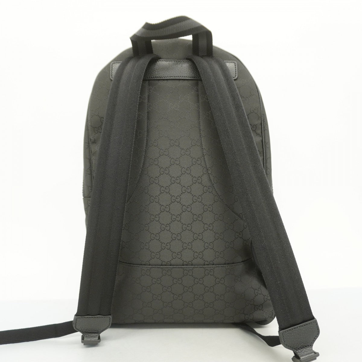 【6fa0489】グッチ リュック・デイパック GGナイロン 449181 ナイロン ブラック シルバー金具【中古】メンズ レディース ユニセックス