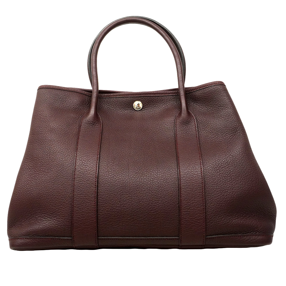 【6fa0730】エルメス トートバッグ ガーデンパーティPM ネゴンダ ボルドー シルバー金具 □L刻印【中古】レディース