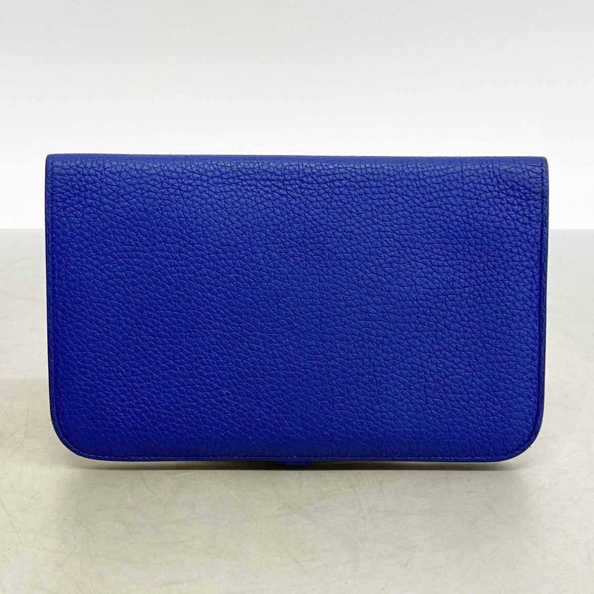 【6fa0821】エルメス 長財布 ドゴンGM トゴ ブルーエレクトリック シルバー金具 T刻印【中古】メンズ レディース ユニセックス