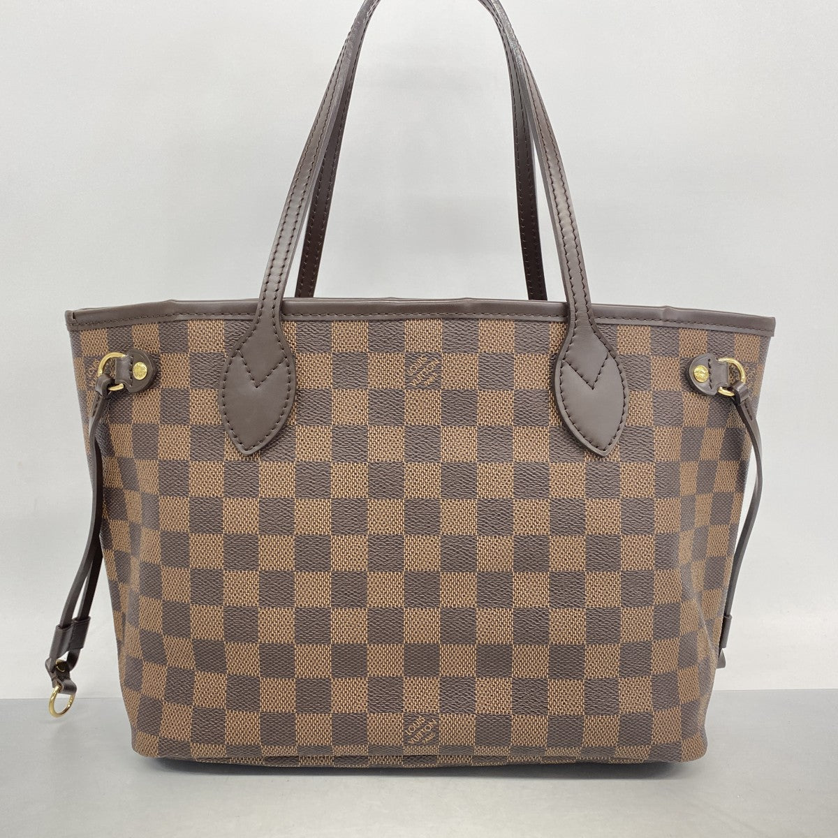 【6fa0960】ルイヴィトン トートバッグ ダミエ ネヴァーフルPM N51109 エベヌ【中古】レディース