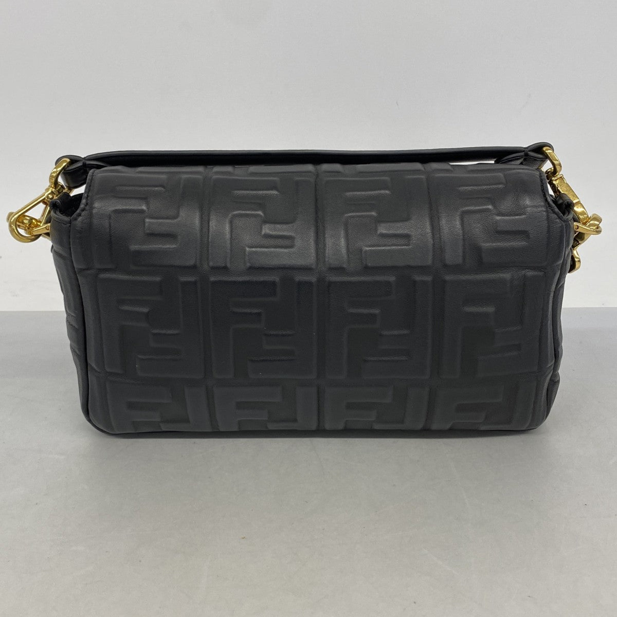 【6fa1099】フェンディ ハンドバッグ マンマバケット レザー ブラック ゴールド金具 2wayバッグ【中古】レディース