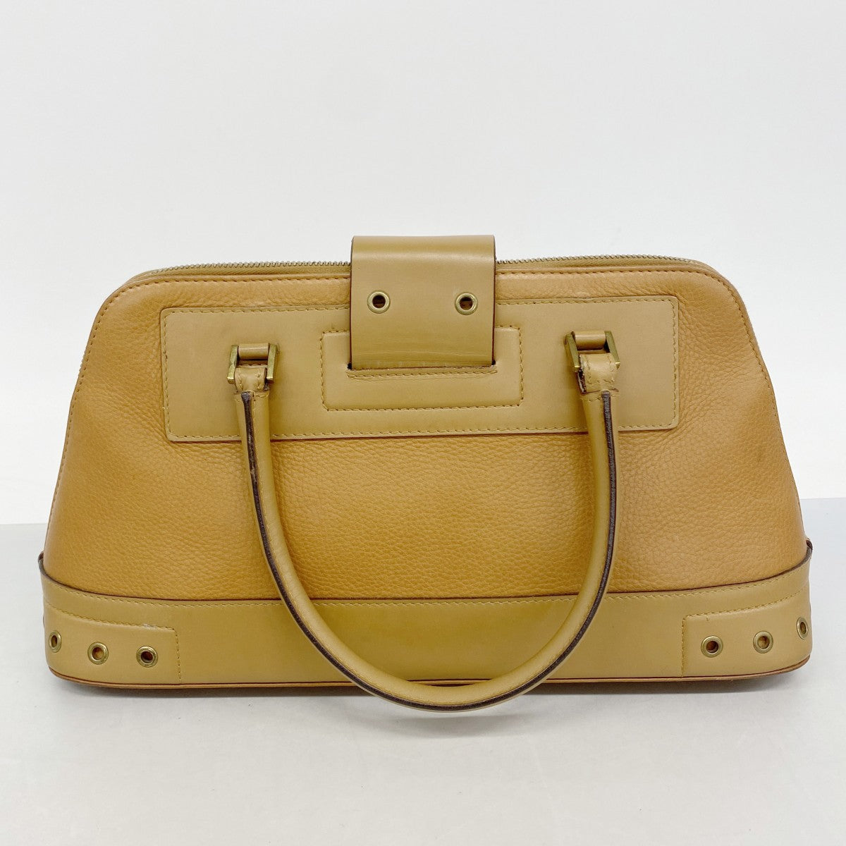 【6fa1101】クリスチャンディオール ハンドバッグ ストリートシック レザー ブラウン ゴールド金具【中古】レディース