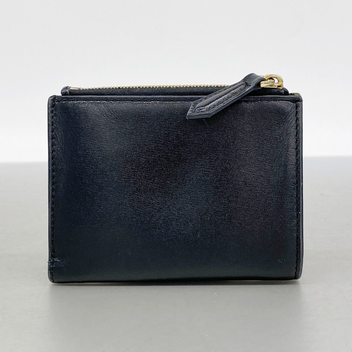 【6fa1467】フェンディ 財布 レザー ブラック ゴールド金具【中古】レディース
