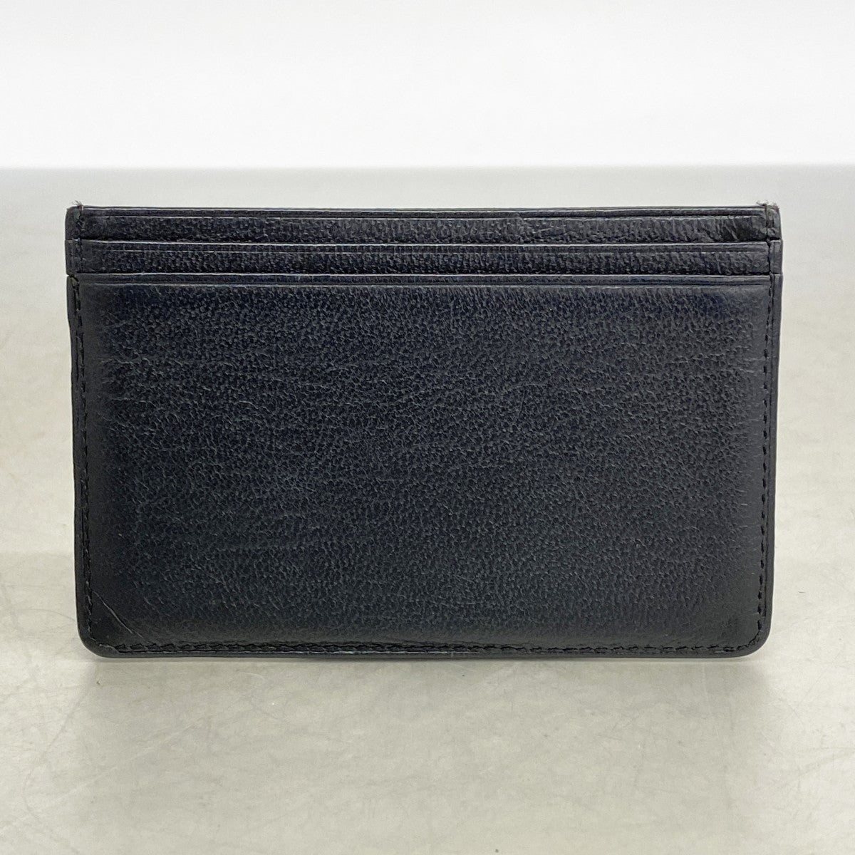 【6fa1561】シャネル カードケース レザー ブラック ゴールド金具【中古】レディース