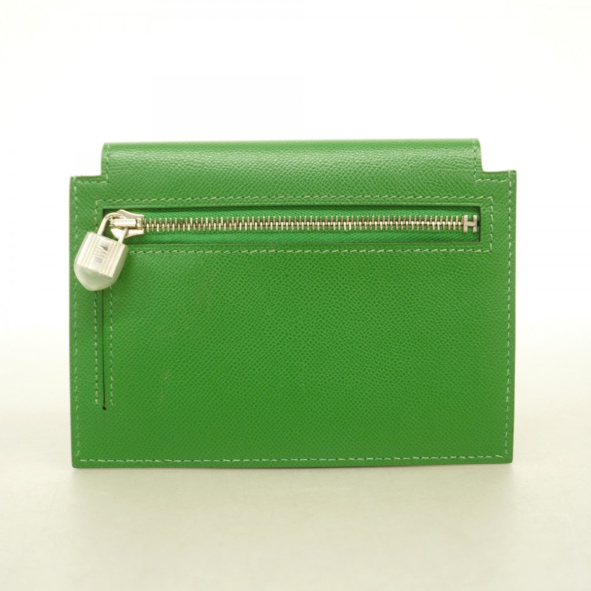 【6fa1881】エルメス コインケース ケリーポケットコンパクト マダム バンブー シルバー金具 Y刻印【中古】レディース