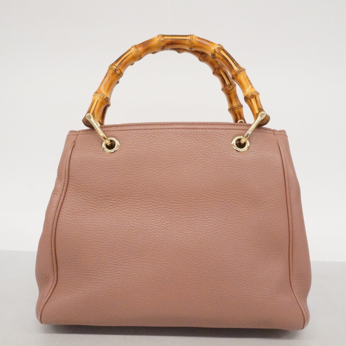 【6fb2251-k】グッチ ハンドバッグ バンブー 336032 レザー ピンク シャンパンゴールド金具【中古】レディース