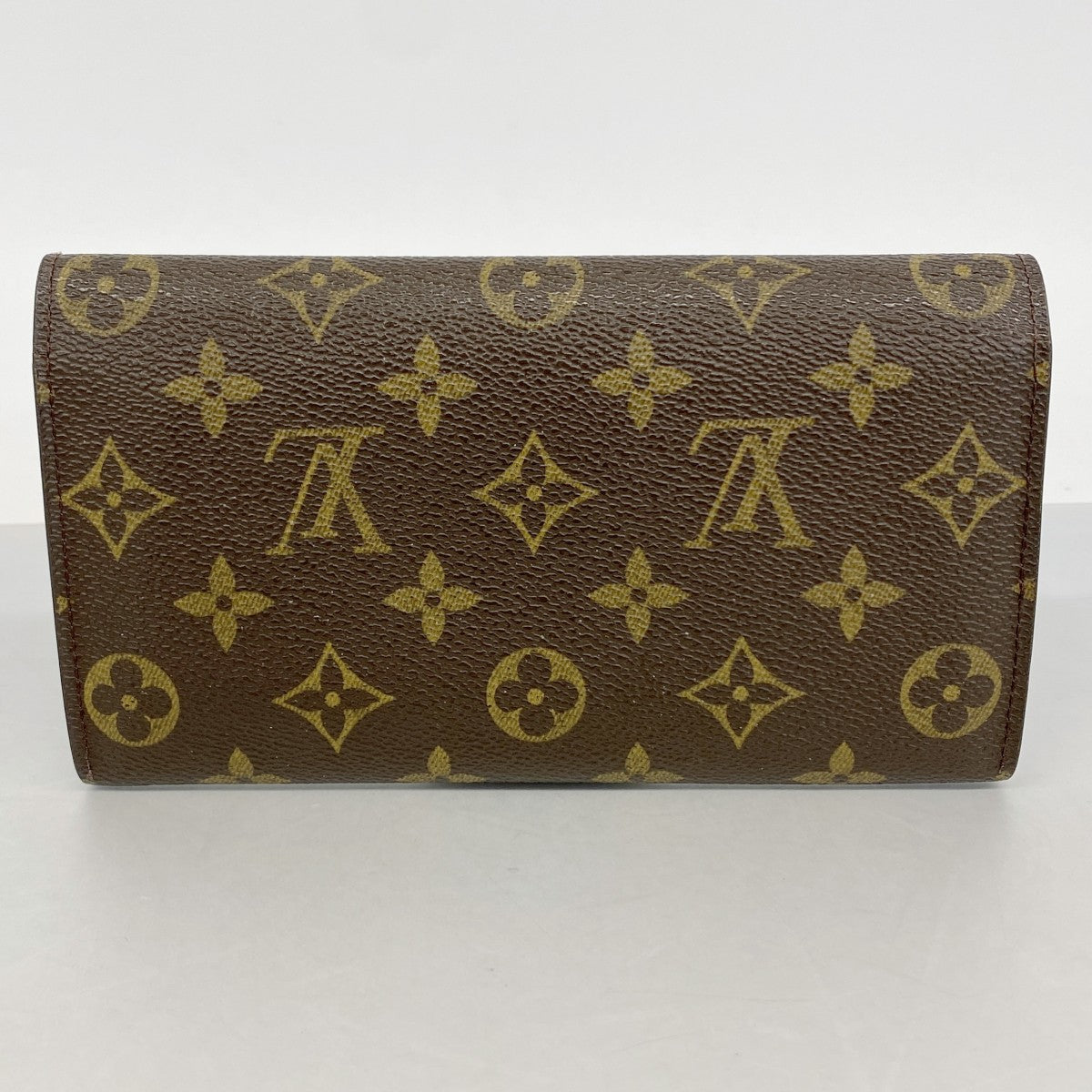 【6fb2639】ルイヴィトン 長財布 モノグラム ポルトモネクレディ M61725 ブラウン【中古】レディース