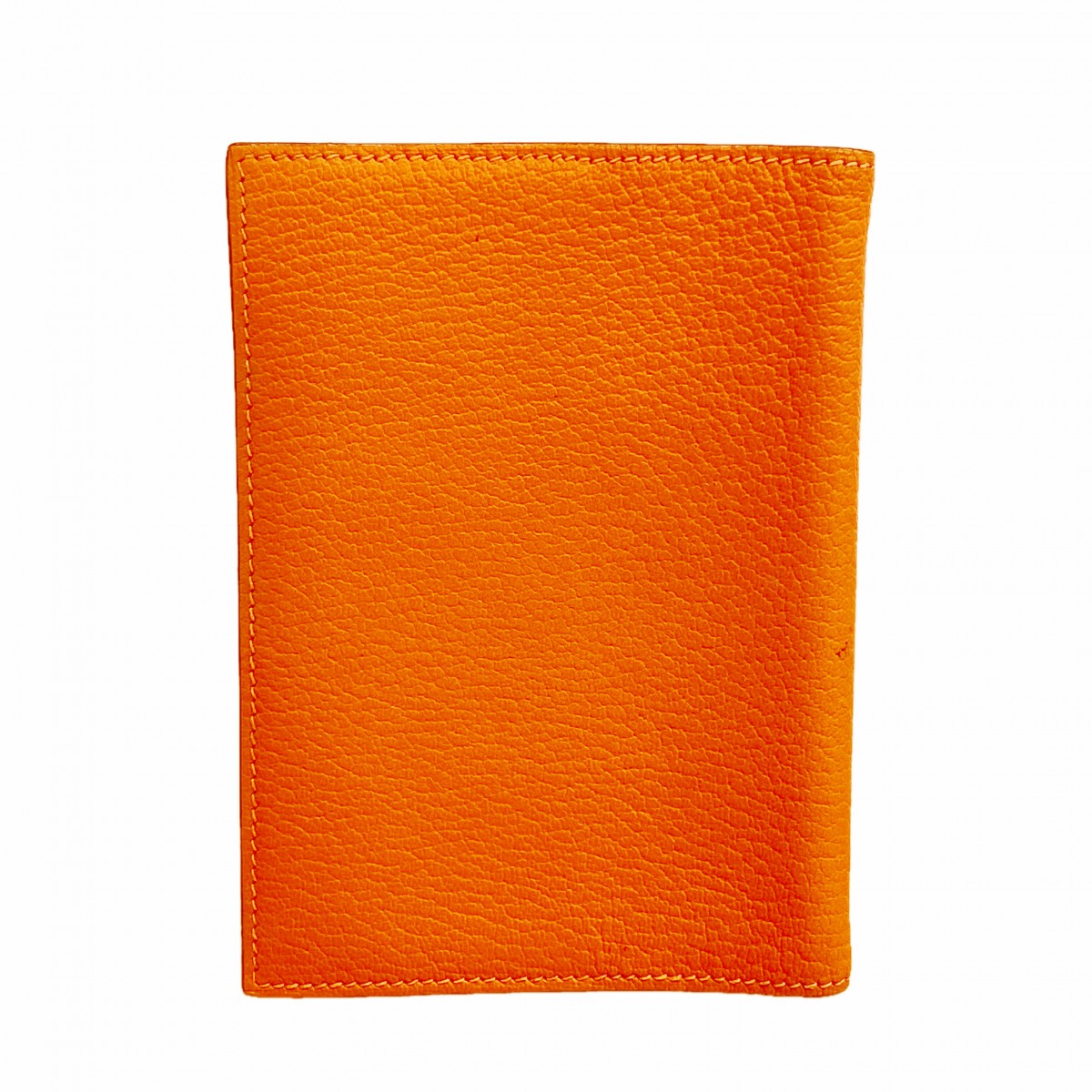 【6fb3128】エルメス 手帳カバー アジェンダ シェブルミゾル オレンジ シルバー金具 □I刻印【中古】メンズ レディース ユニセックス