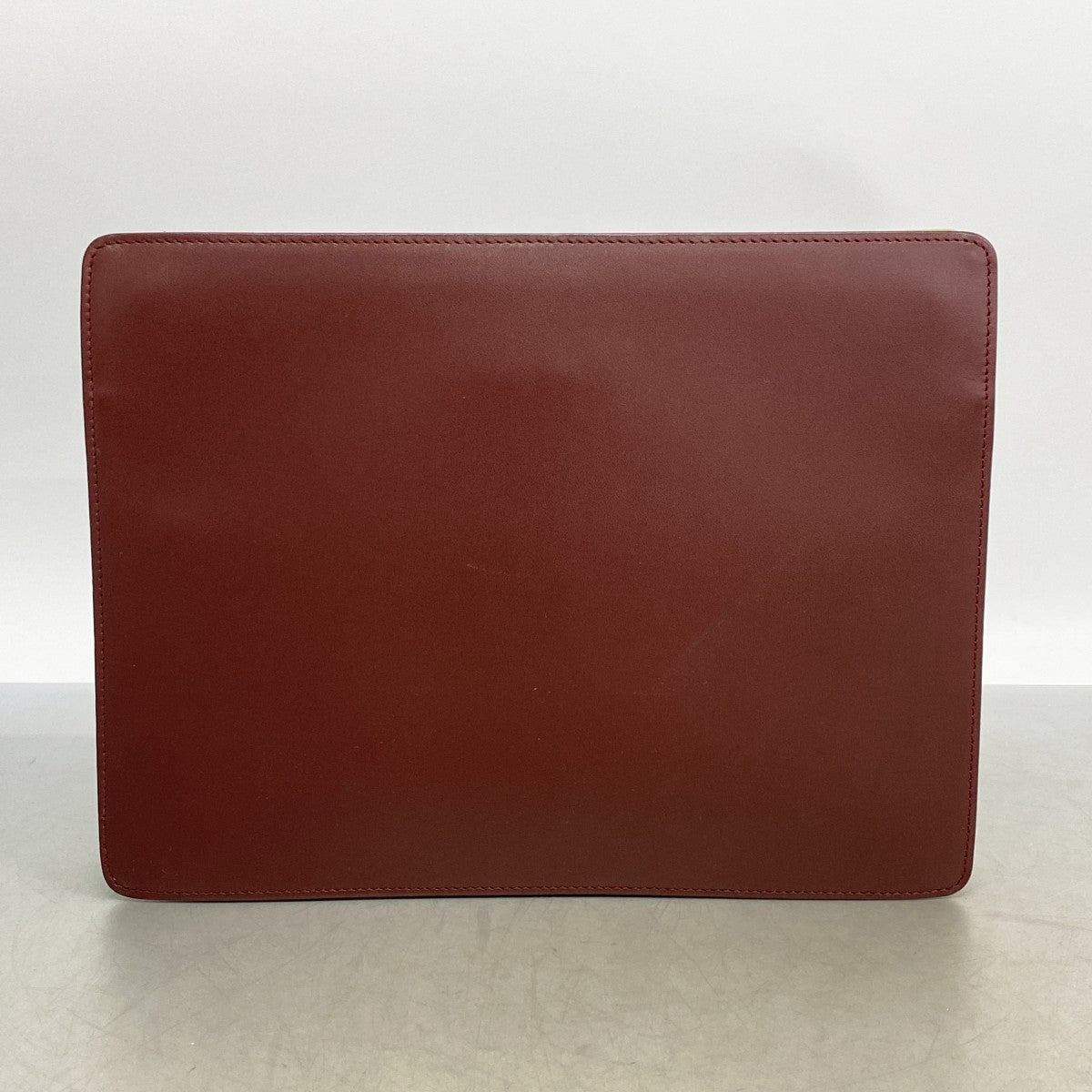 【6fb3179】カルティエ クラッチバッグ マスト レザー ボルドー ゴールド金具【中古】メンズ レディース ユニセックス