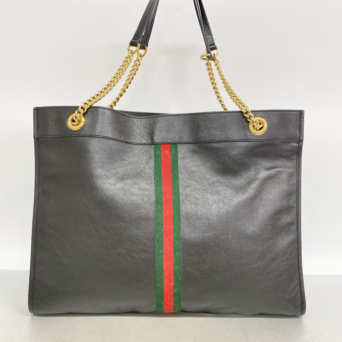 【6fb3209】グッチ トートバッグ ラジャ 537219 レザー ブラック ゴールド金具【中古】レディース