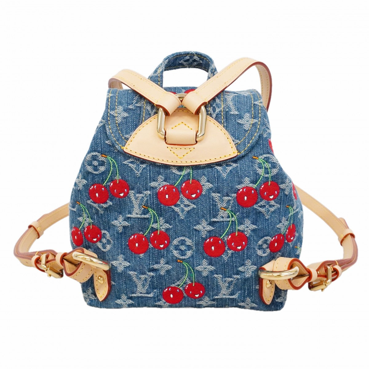 【6fc3639】ルイヴィトン リュック・デイパック モノグラムチェリー LV×TMヴェニス M13679 ブルー【中古】レディース