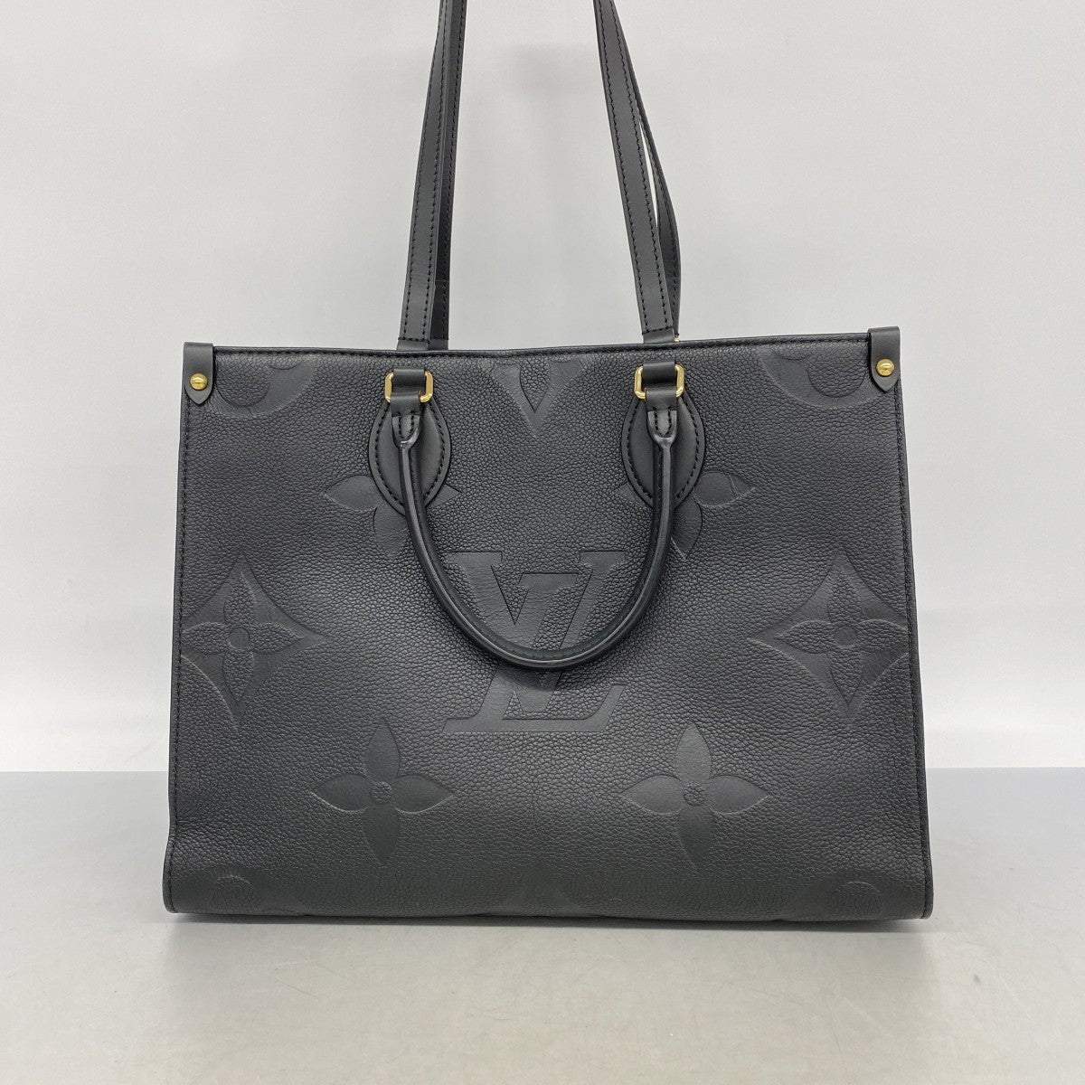 【6fc4263】ルイヴィトン トートバッグ モノグラム・アンプラント オンザゴーMM M45595 ノワール 2wayバッグ【中古】レディース