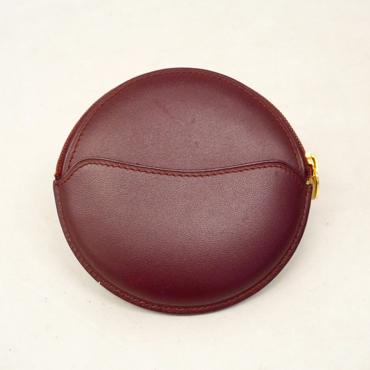 【6fd4684】カルティエ コインケース マスト レザー ボルドー ゴールド金具【中古】メンズ レディース ユニセックス