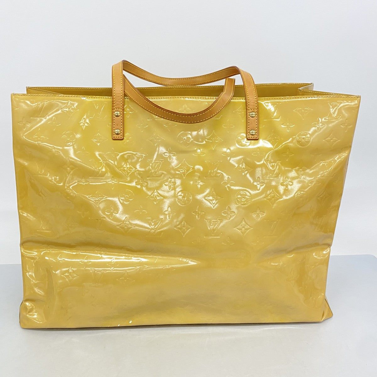 【6fd4873】ルイヴィトン トートバッグ ヴェルニ リードGM M91140 ベージュ【中古】レディース