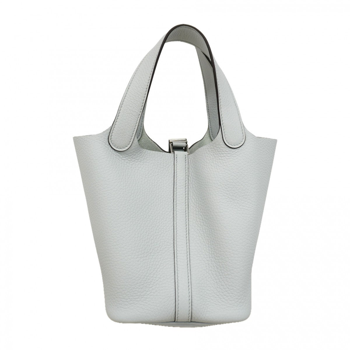 【6fd5180】エルメス ハンドバッグ ピコタンロックPM トリヨンクレマンス ブルーペール シルバー金具 W刻印【中古】レディース