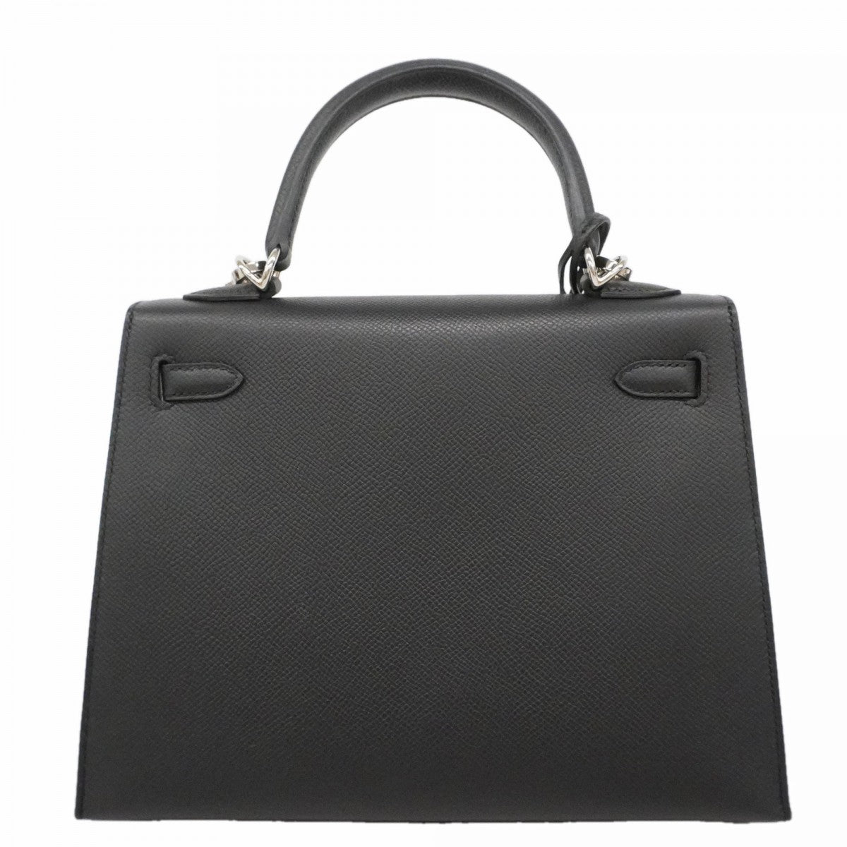 【6fd5908-g】エルメス ハンドバッグ ケリー25 ヴォーエプソン ブラック シルバー金具 W刻印 2wayバッグ【中古】レディース