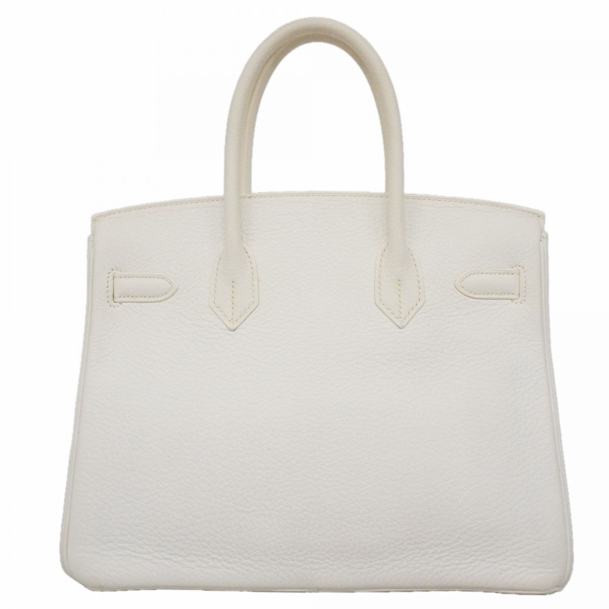 【6fd6056】エルメス ハンドバッグ バーキン30 トゴ ホワイト シルバー金具 □L刻印【中古】レディース